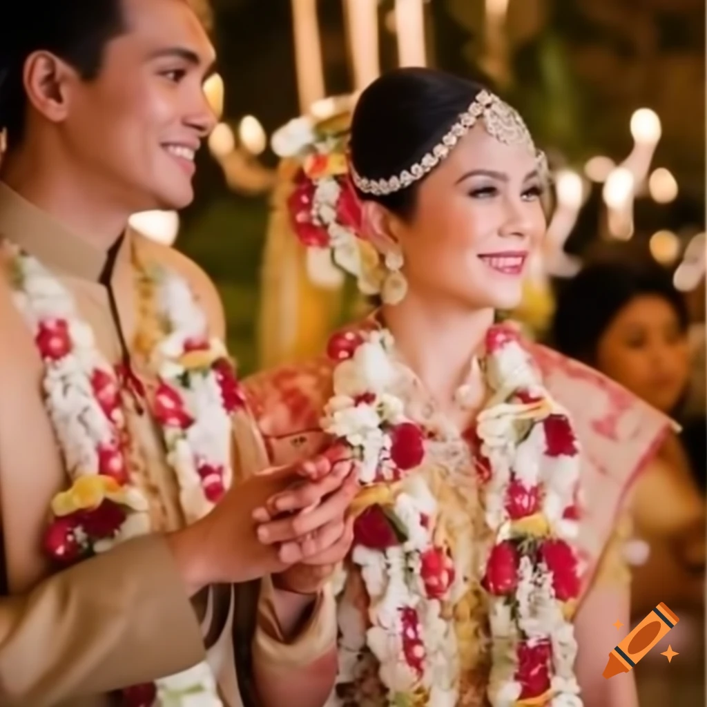 Ceremony depicting Indian and Filipino wedding traditions