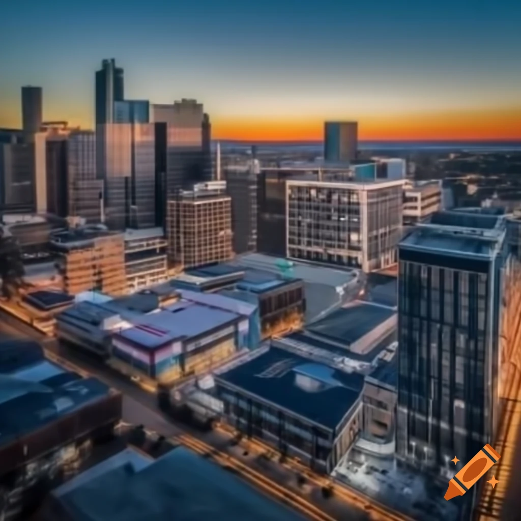 Urban cityscape with buildings and streets