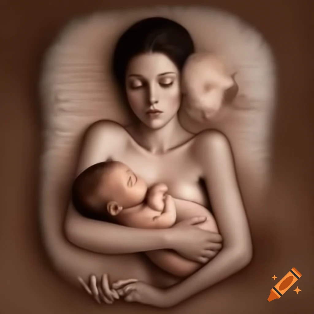 Woman holding baby