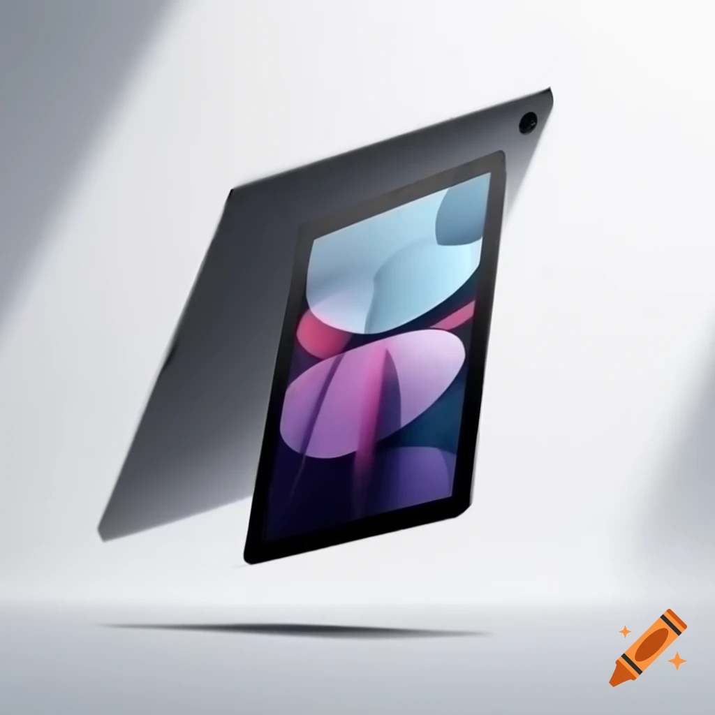 Pi Tablet displayed in elegant advertisement with slim aluminum design and edge-to-edge display