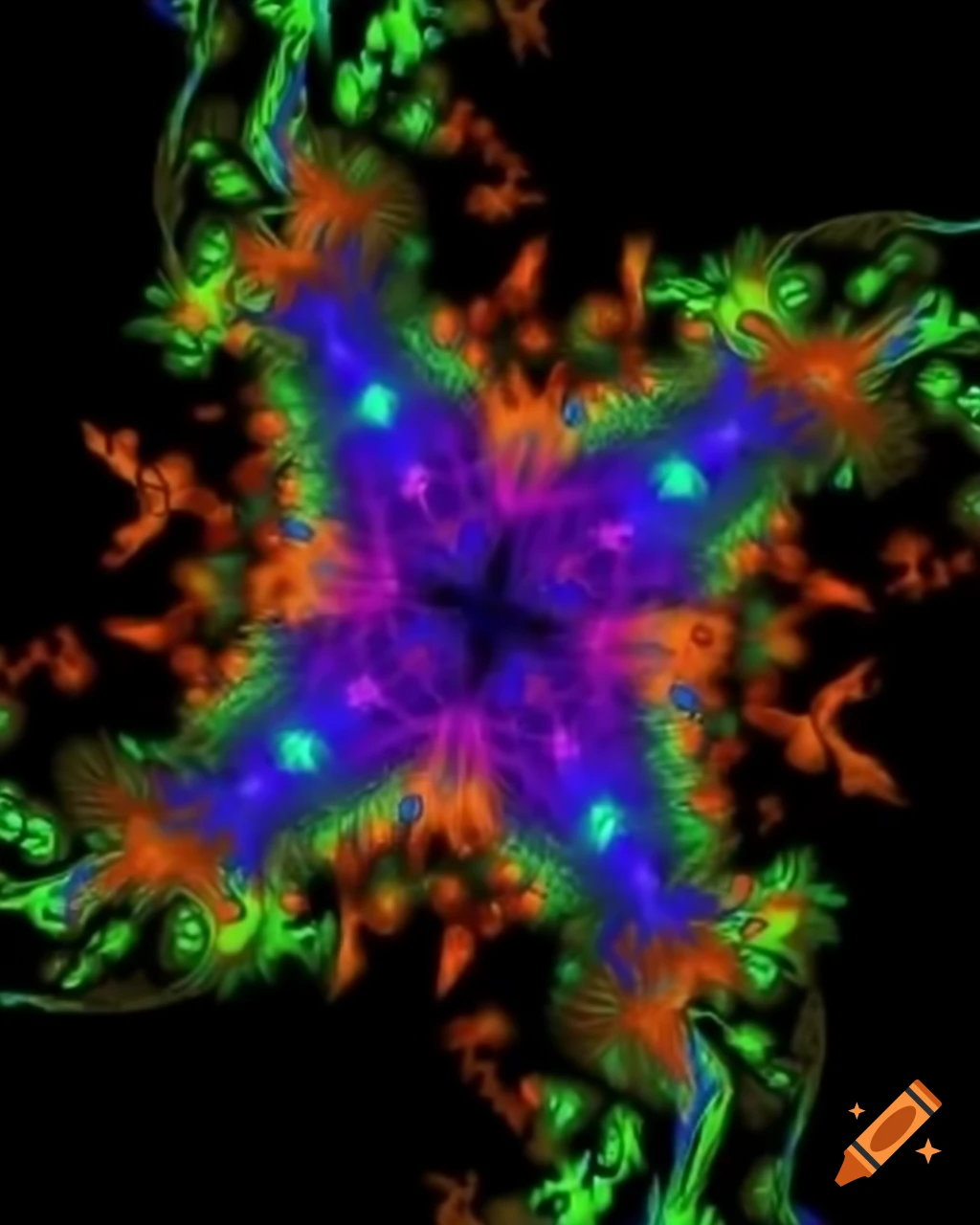 Colorful abstract fractal design