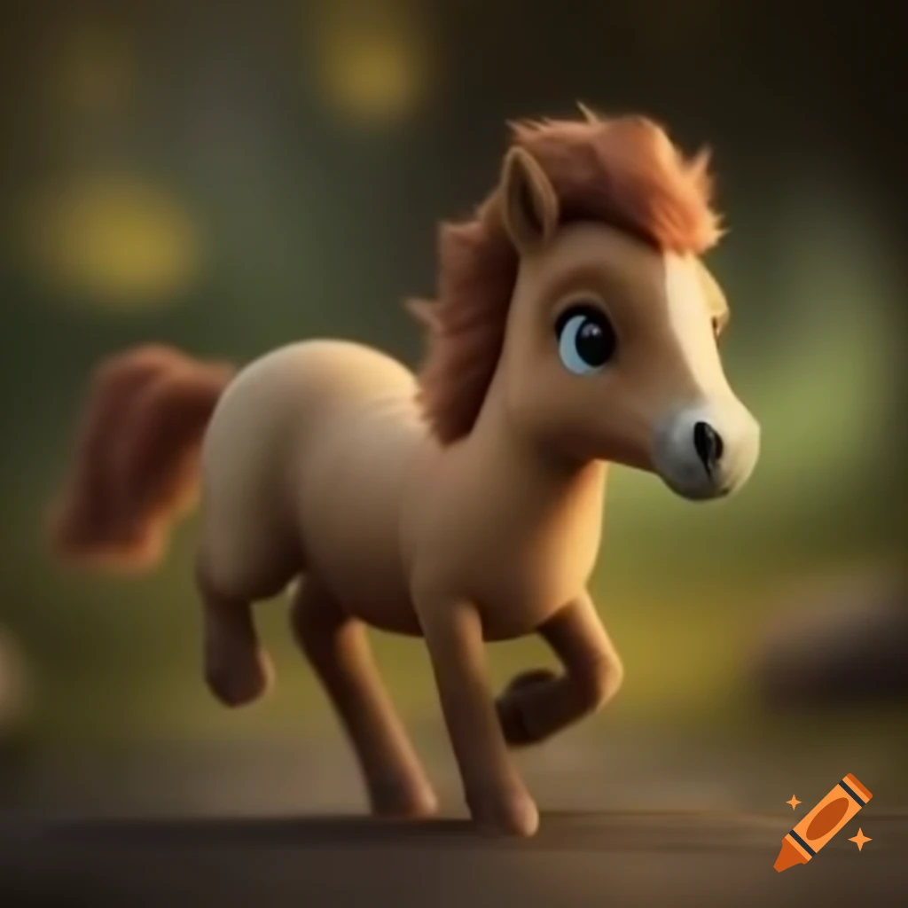 Realistic portrayal of a pony