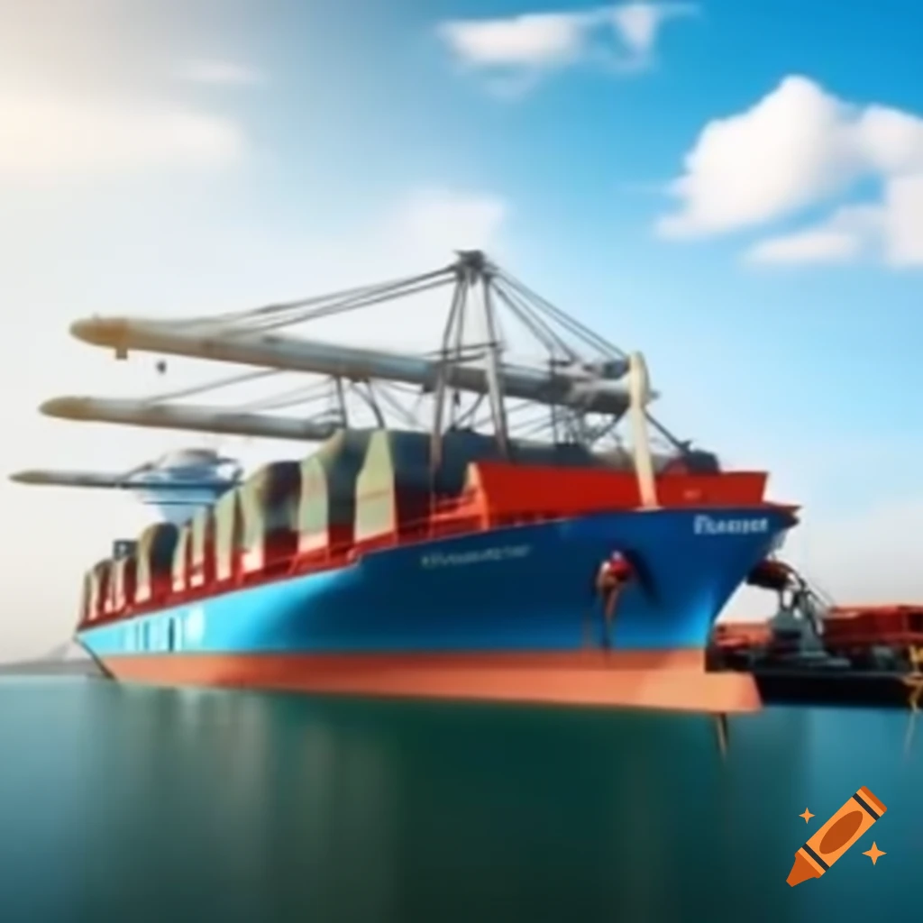 Bulk carrier ship docked at port