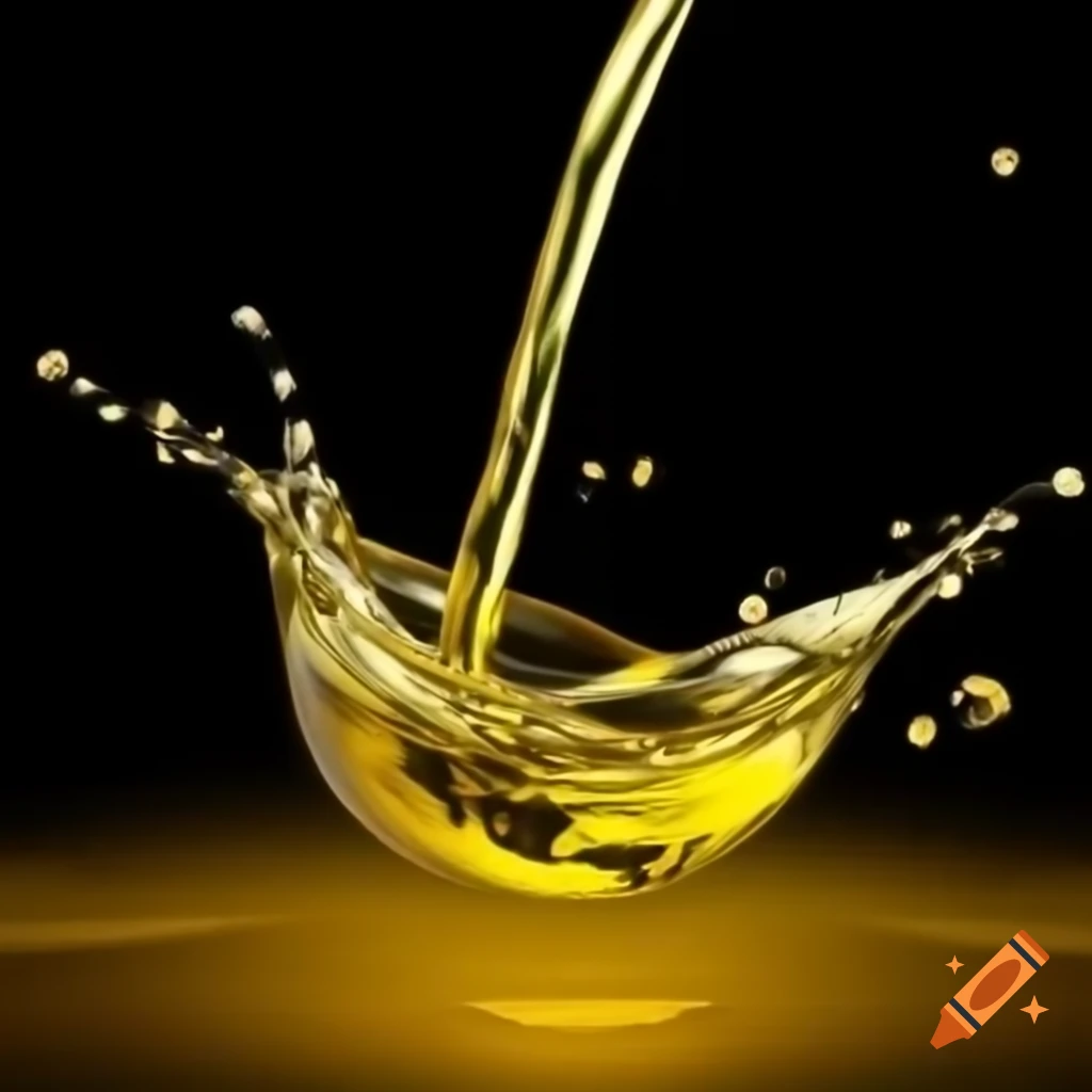 Avocado splashing in argan oil
