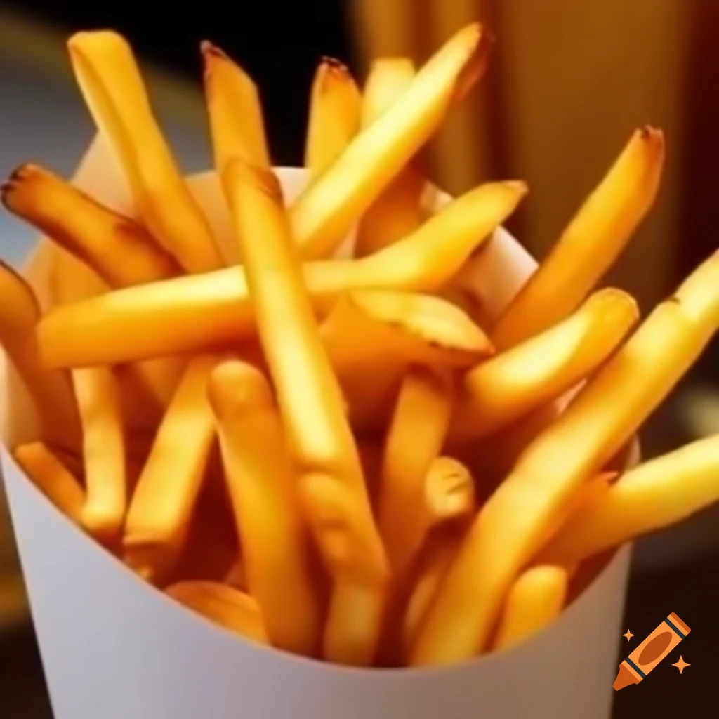 Delicious display of french fries