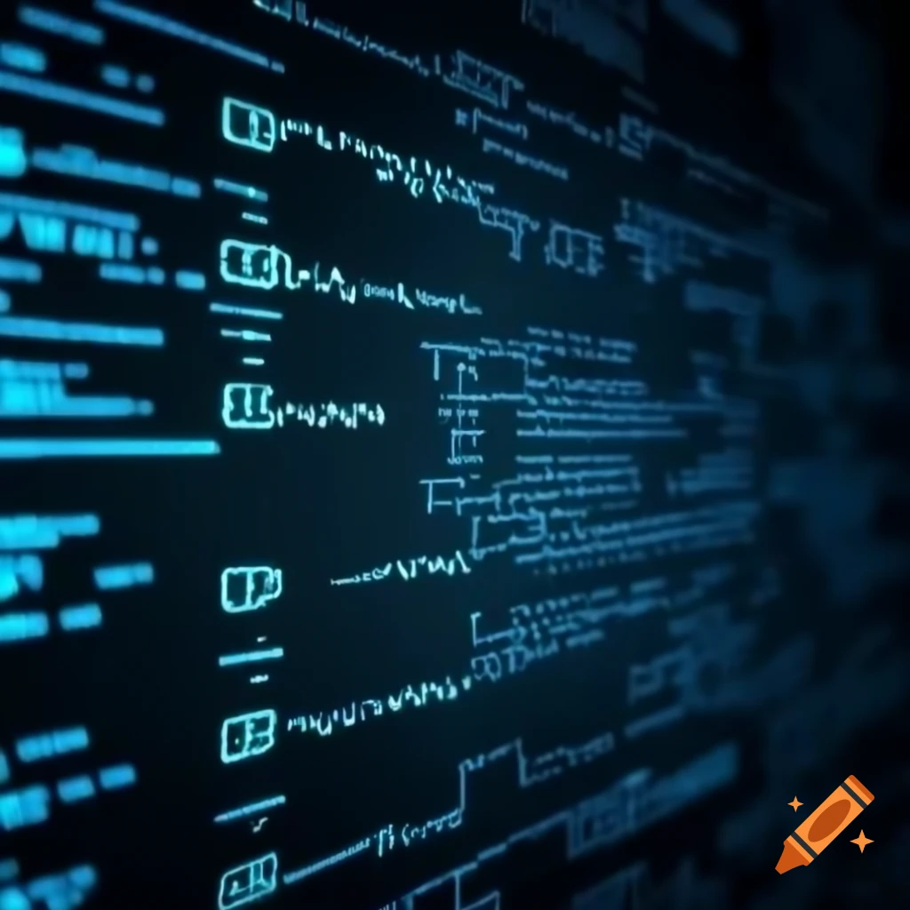 Hacker coding scene with software engineer at work