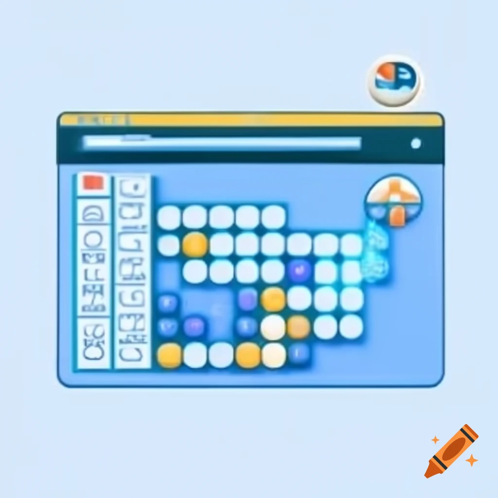 Web-based Connect 4 game interface with score and menu button, bold design