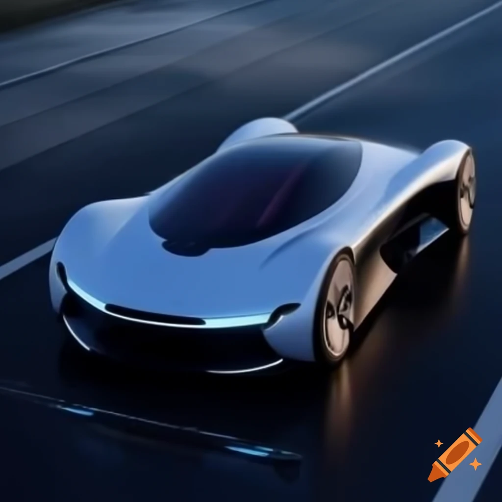 Futuristic car design with unique features
