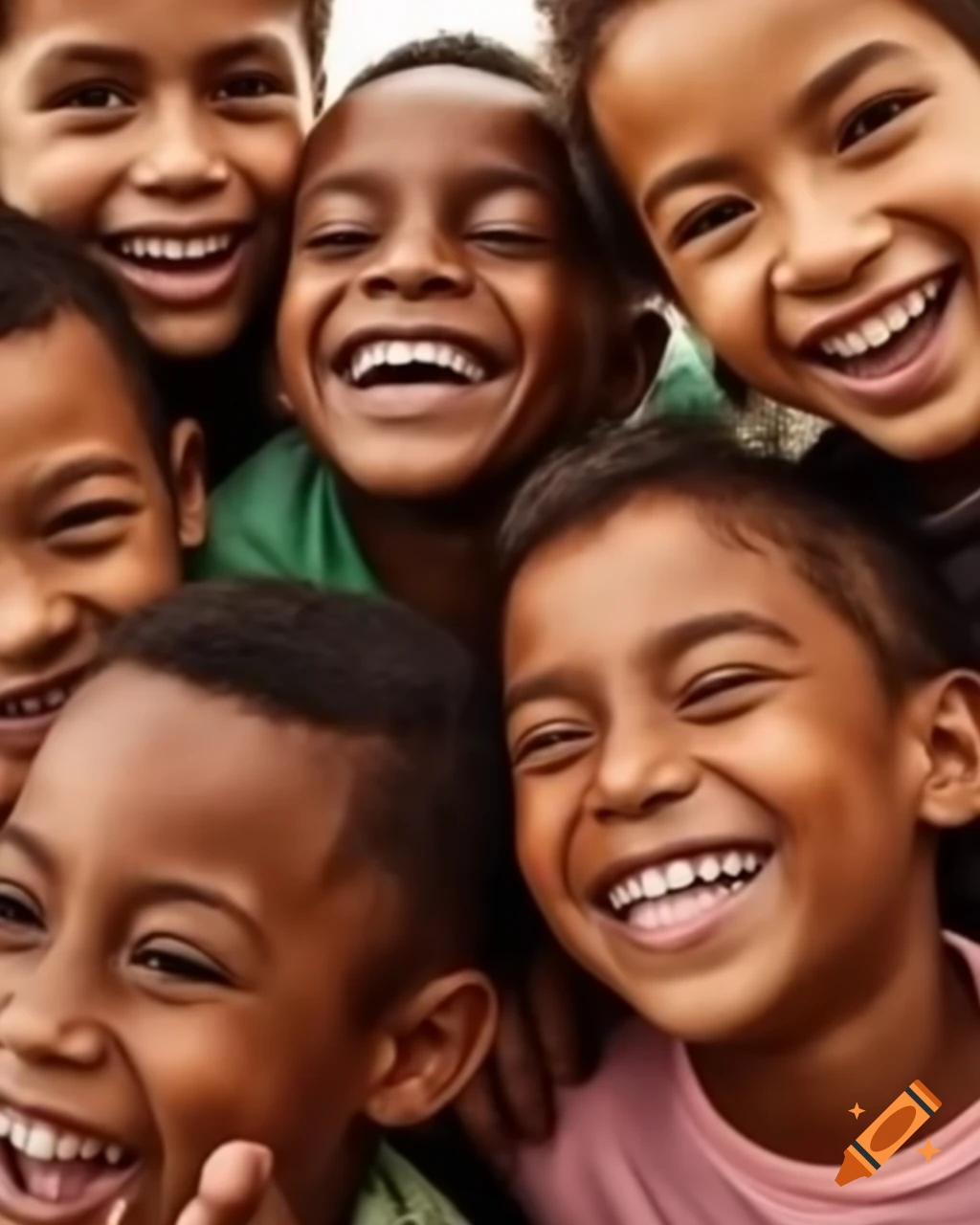 Children laughing joyfully