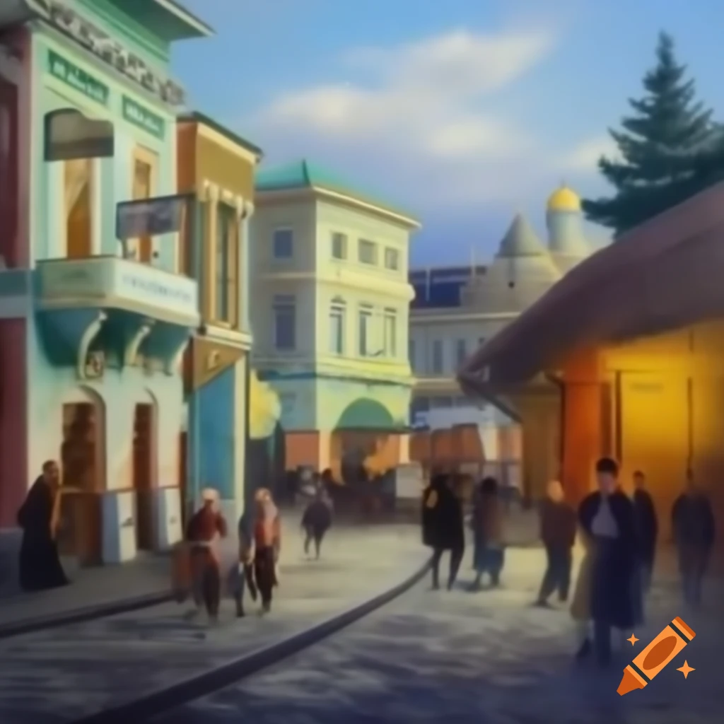 Sofia, Bulgaria cityscape inspired by Edward Hopper's Nighthawks painting