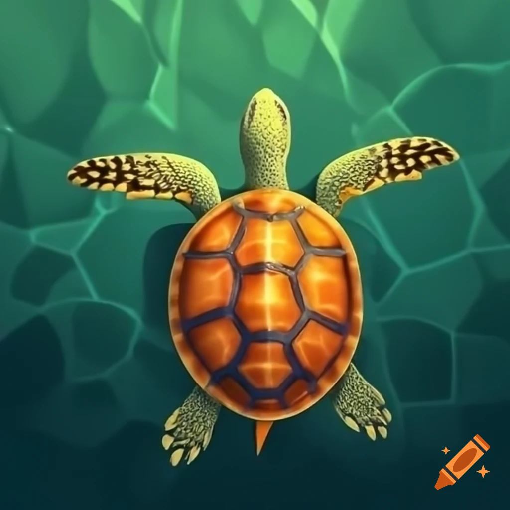 Top view of a turtle