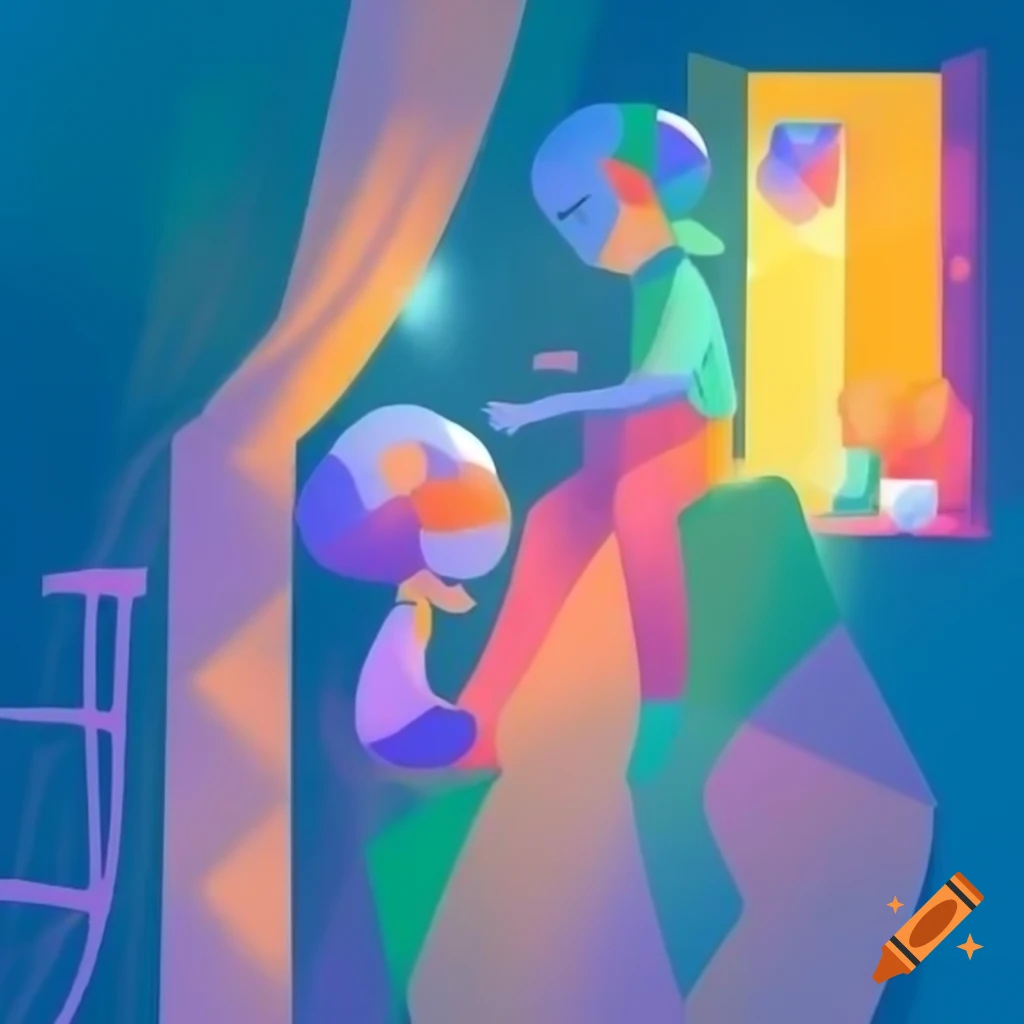 Vibrant multicolor abstract with smooth textures and celestial themes