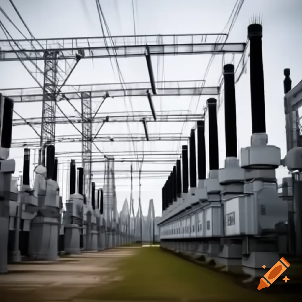 Electrical power station transformers and power lines