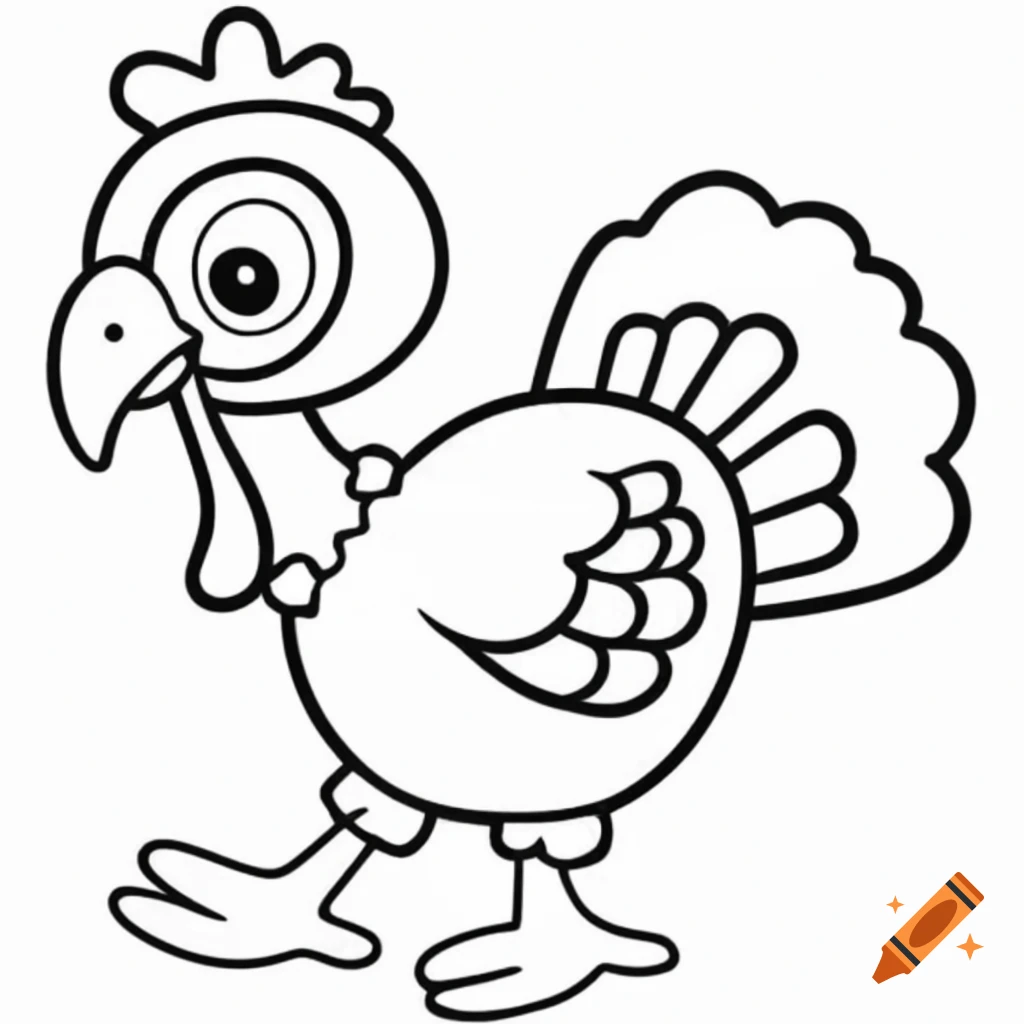 cute-cartoon-turkey-outline-for-kids-coloring-book-on-craiyon