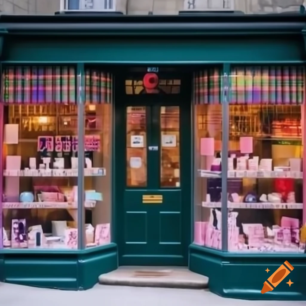 Colorful Scottish souvenir shop display featuring tartan and soft toys