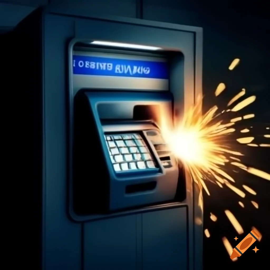 Broken ATM sparking energy