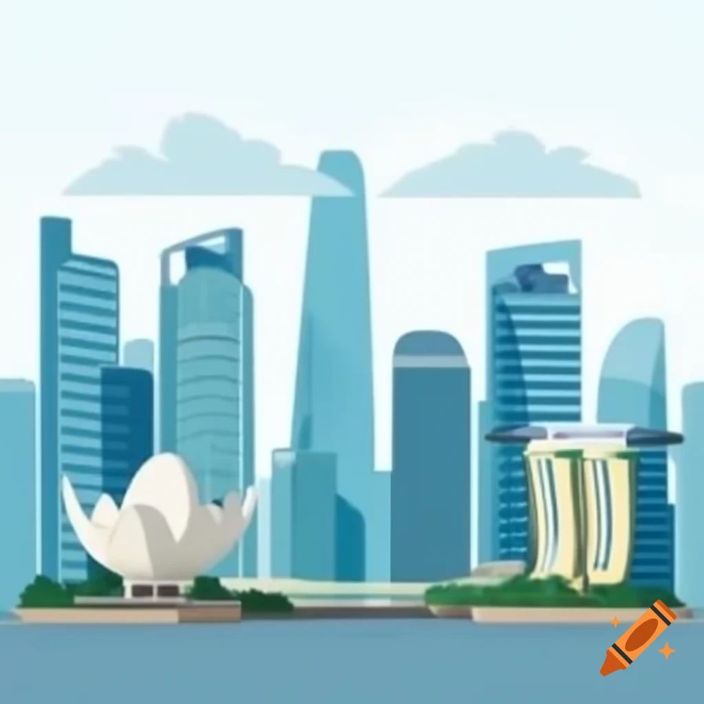 Illustration of Singapore skyline