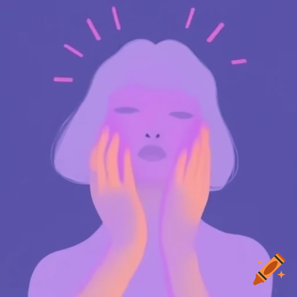 Abstract representation of self love in light pastel purple