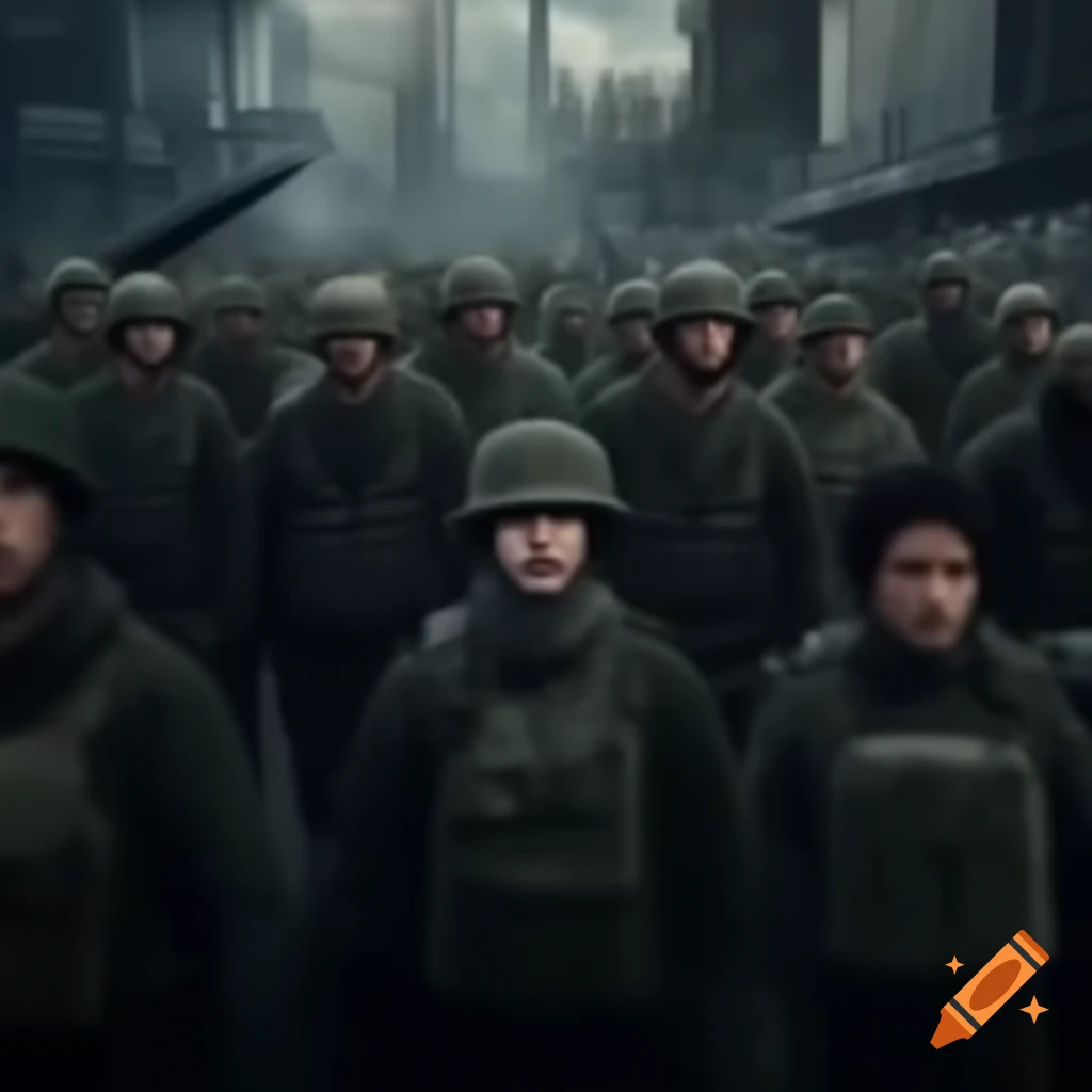 Breaking news template featuring a war theme