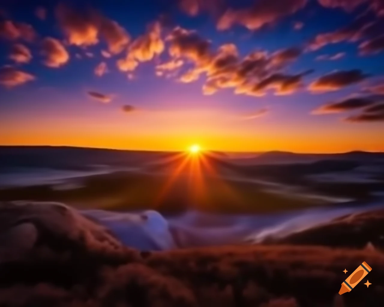 Sunrise with inspirational words 'Geloof, AR, Relatie'