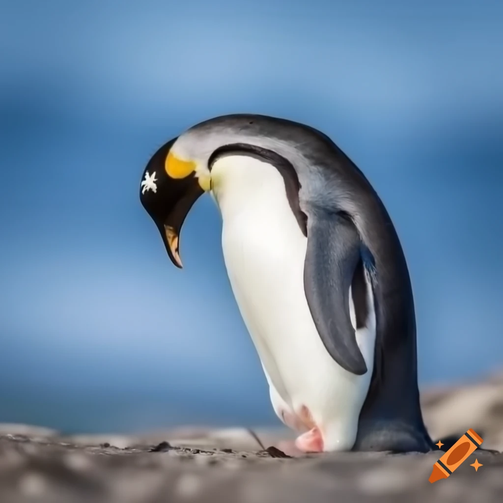 Lonely penguin searching for companionship