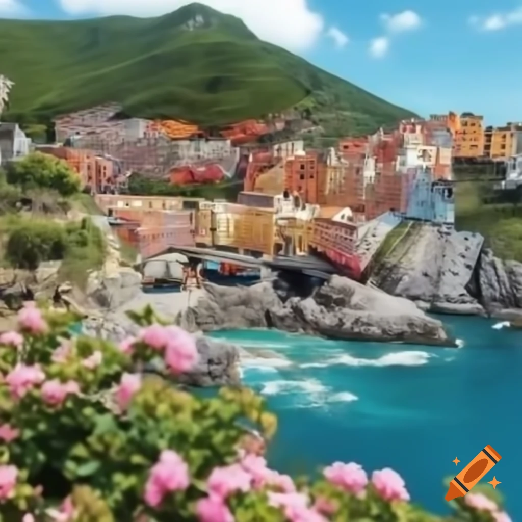 Vibrant summer holiday destination