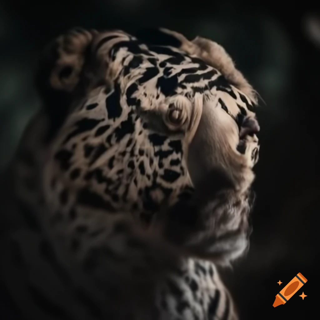 Hyper realistic full body portrait of an animal in closeup view