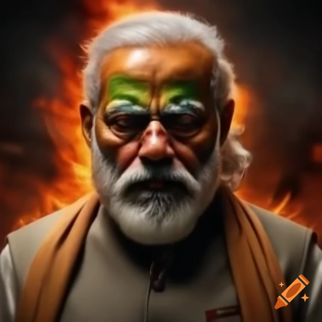 Modi Angry Narendra Modi expressing anger in response to an attack on Craiyon