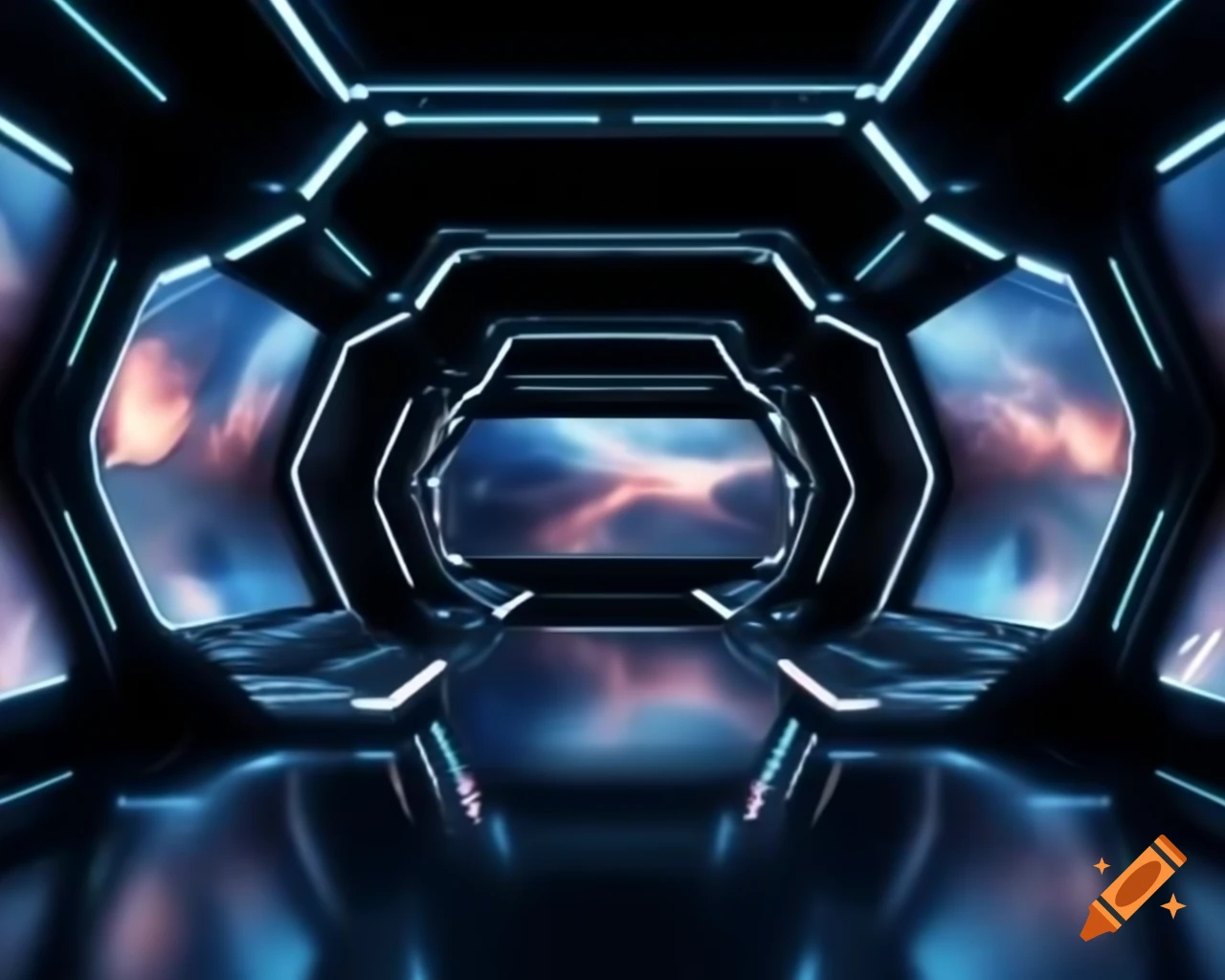 Hyperrealistic futuristic scene in 32K resolution with stunning visuals and lighting