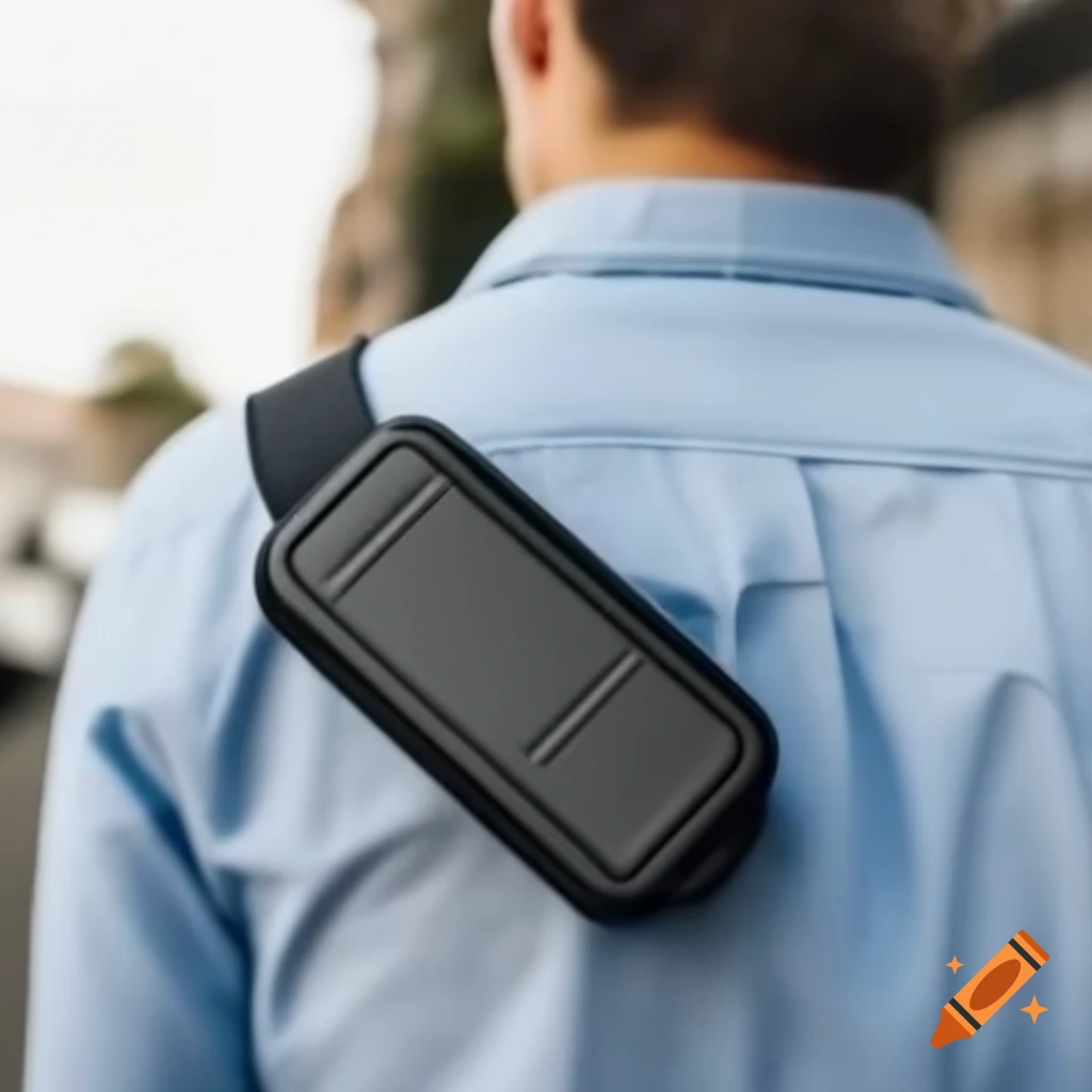 Portable charger designed to be worn on the back