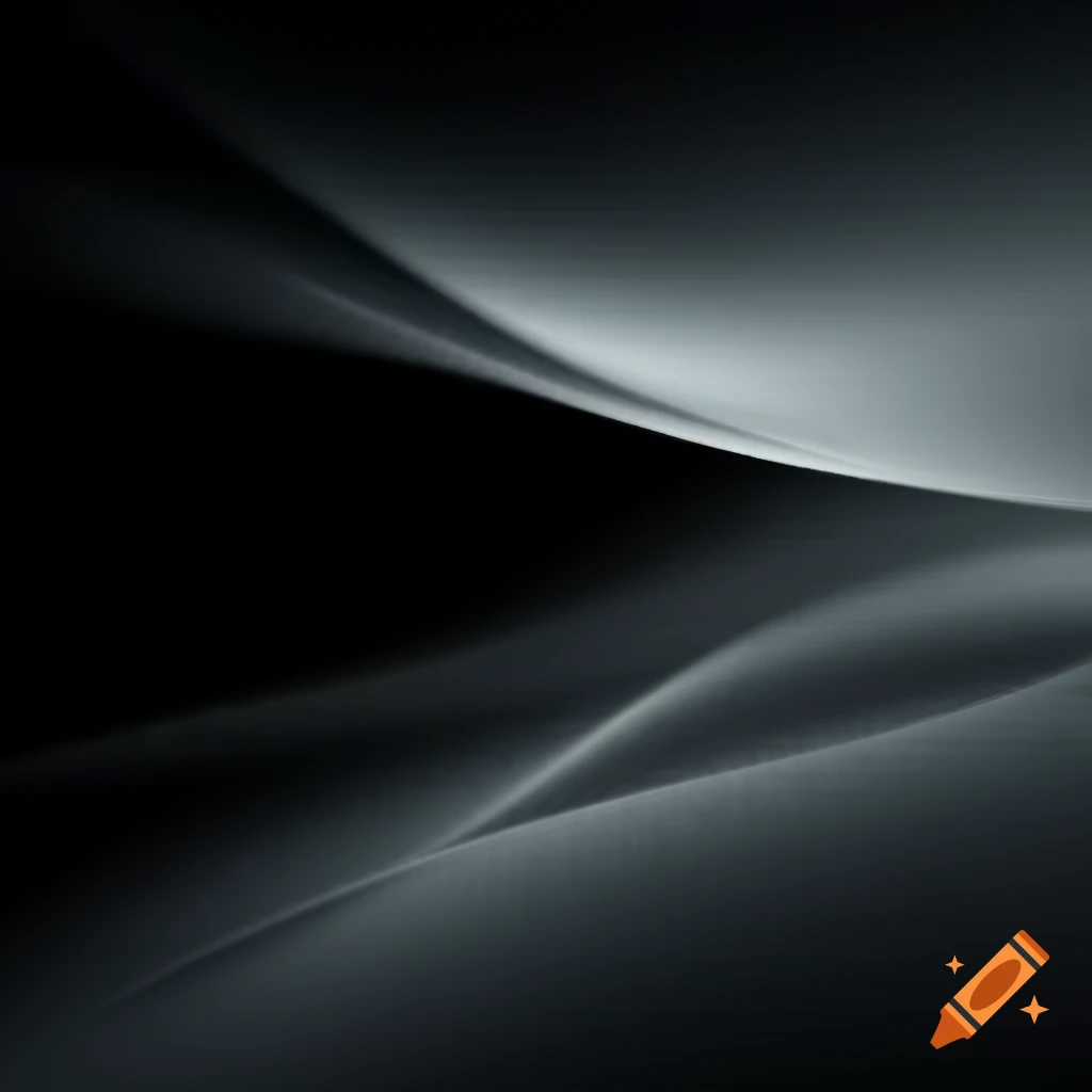 Smooth flowing abstract gradient background in black and gray with soft ...