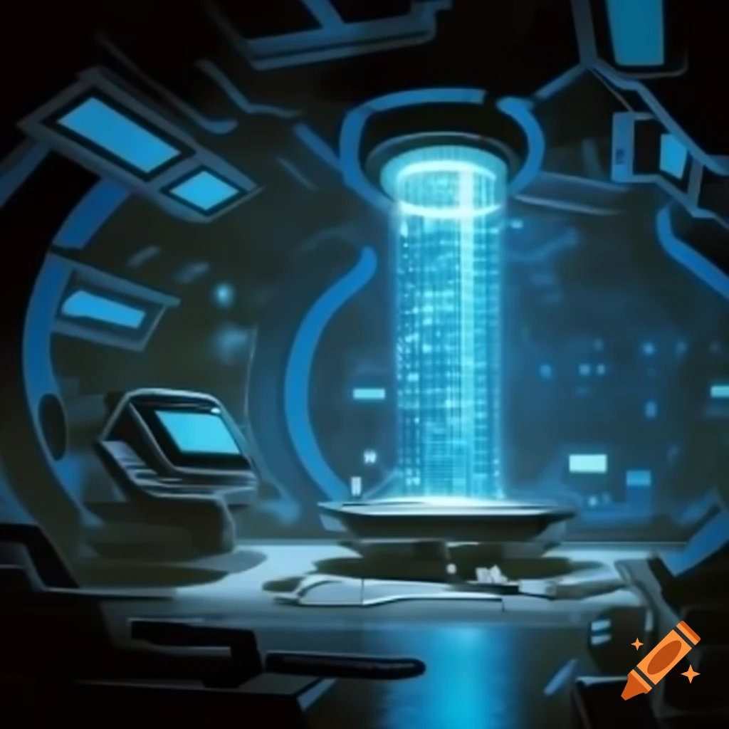 Futuristic electronic environment with advanced technology