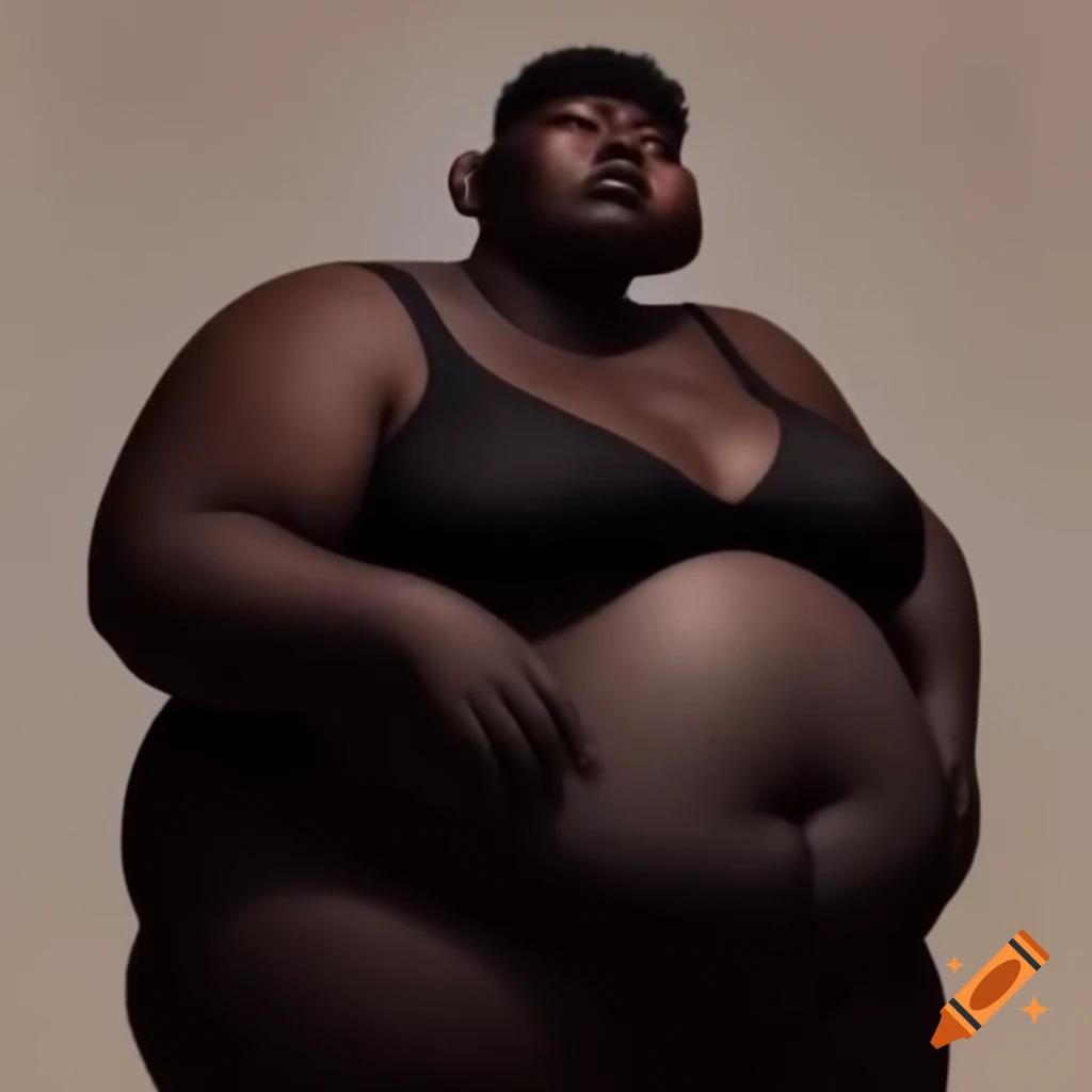 Large black woman hugging a short man, creating a sense of warmth and affection