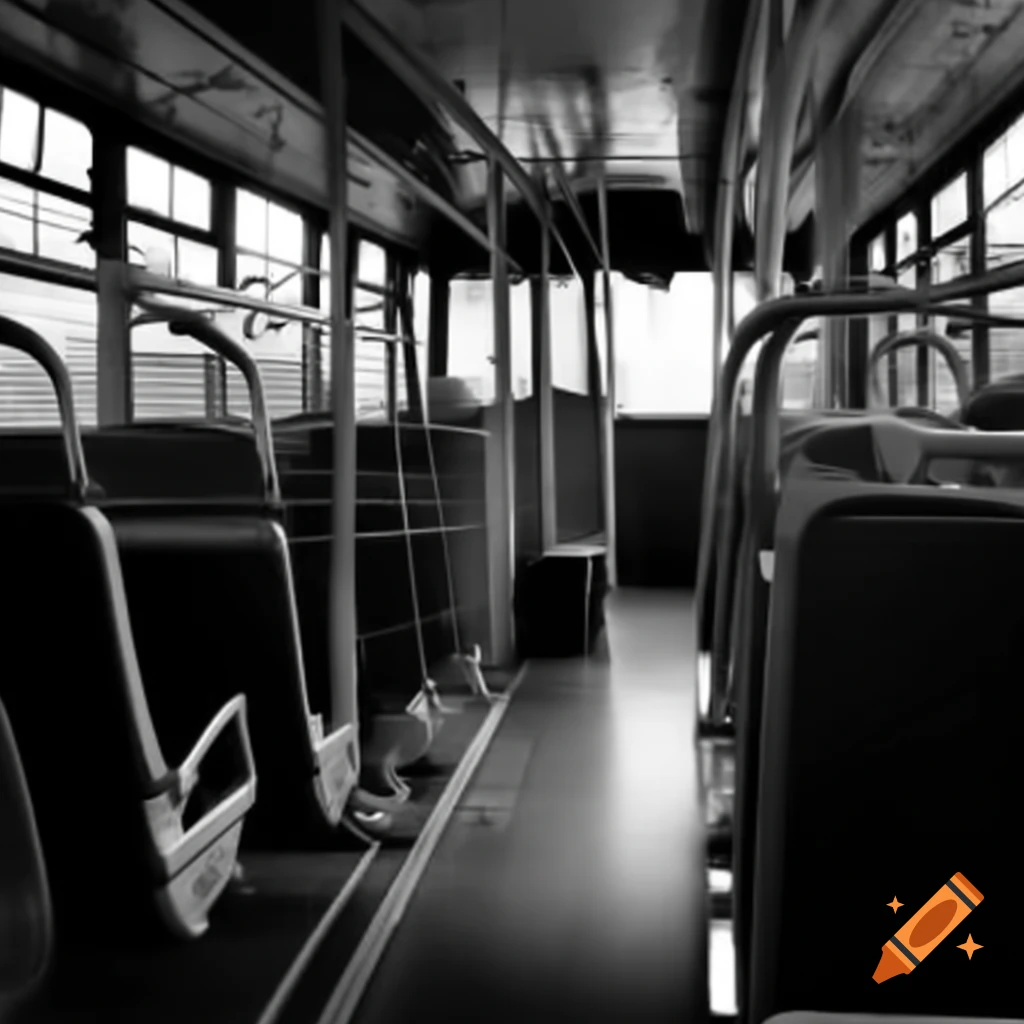 Interior view of a bus floor