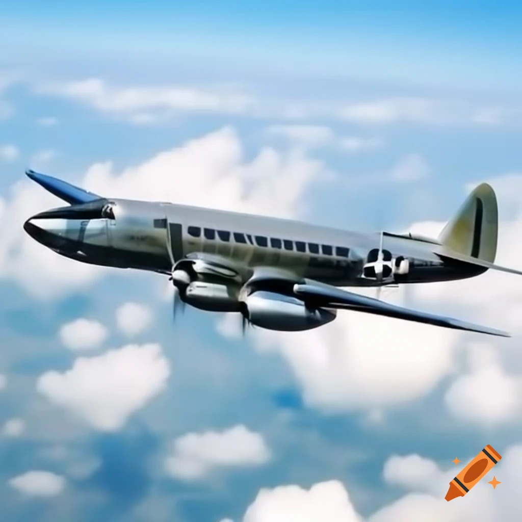 Pan Am Douglas DC-4 airplane in realistic depiction