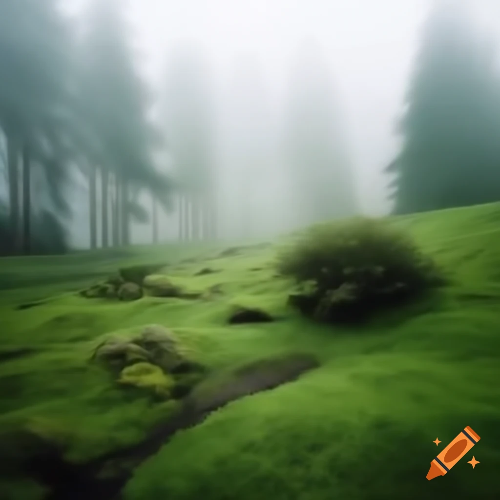 Dreamy grassland scenery in nature