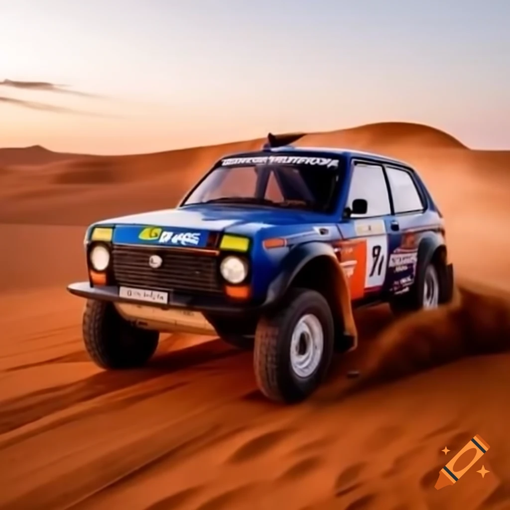 Lada Niva participating in Rally Dakar