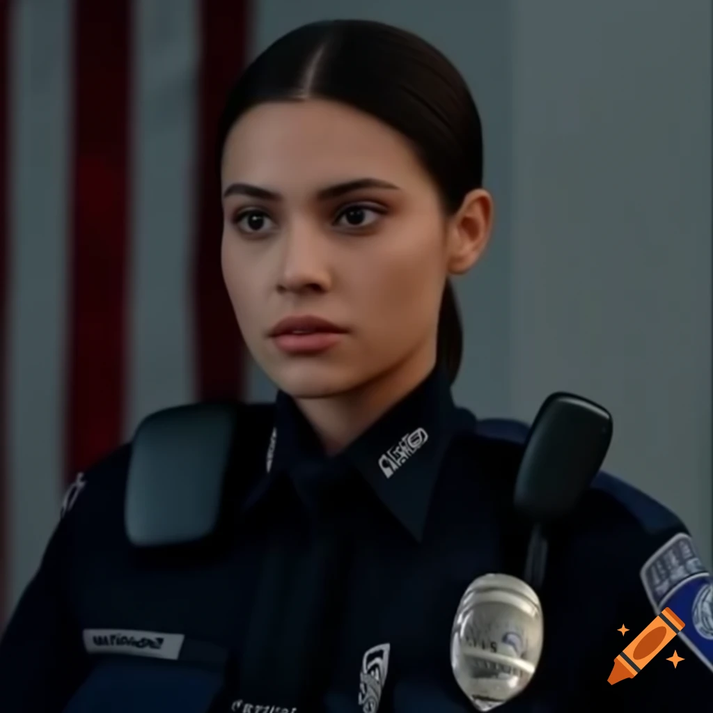 Female police officer in uniform