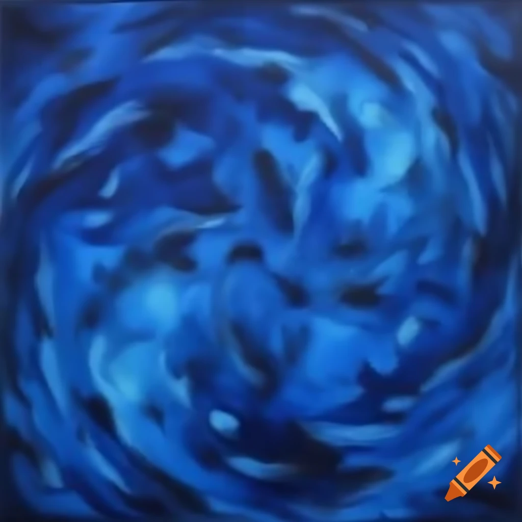 Abstract psychedelic texture in Neptune-like blue shades