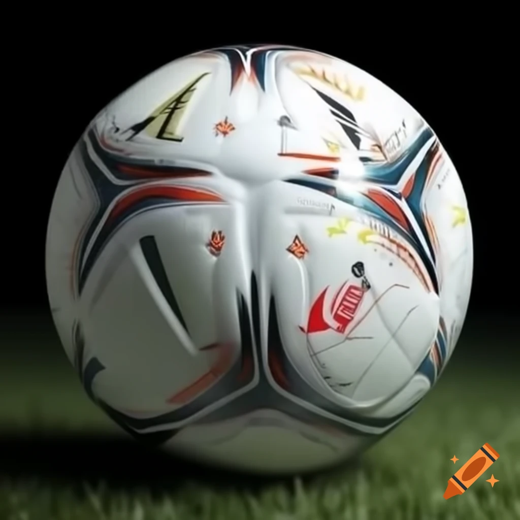 Official match ball with white design patterns