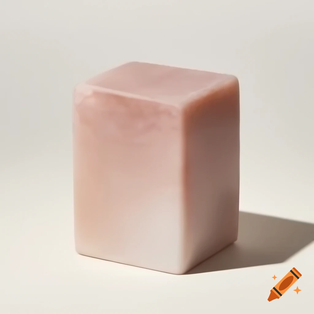 Tall ash glazed ceramic salt crystal texture on white background
