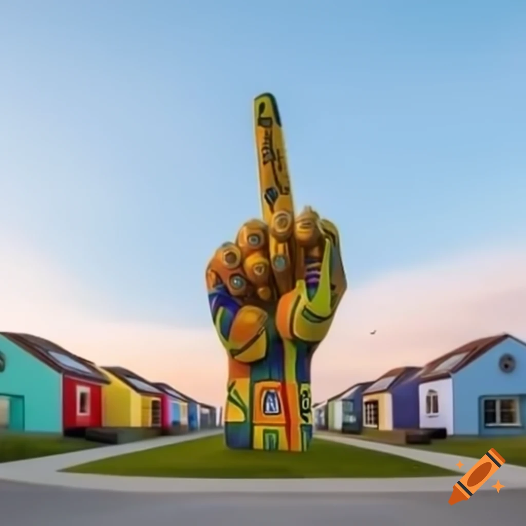 Colorful suburban houses with a large modern design in front