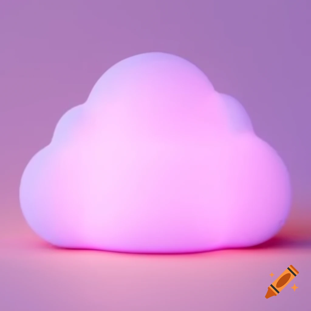 Light violet cloud on pink background