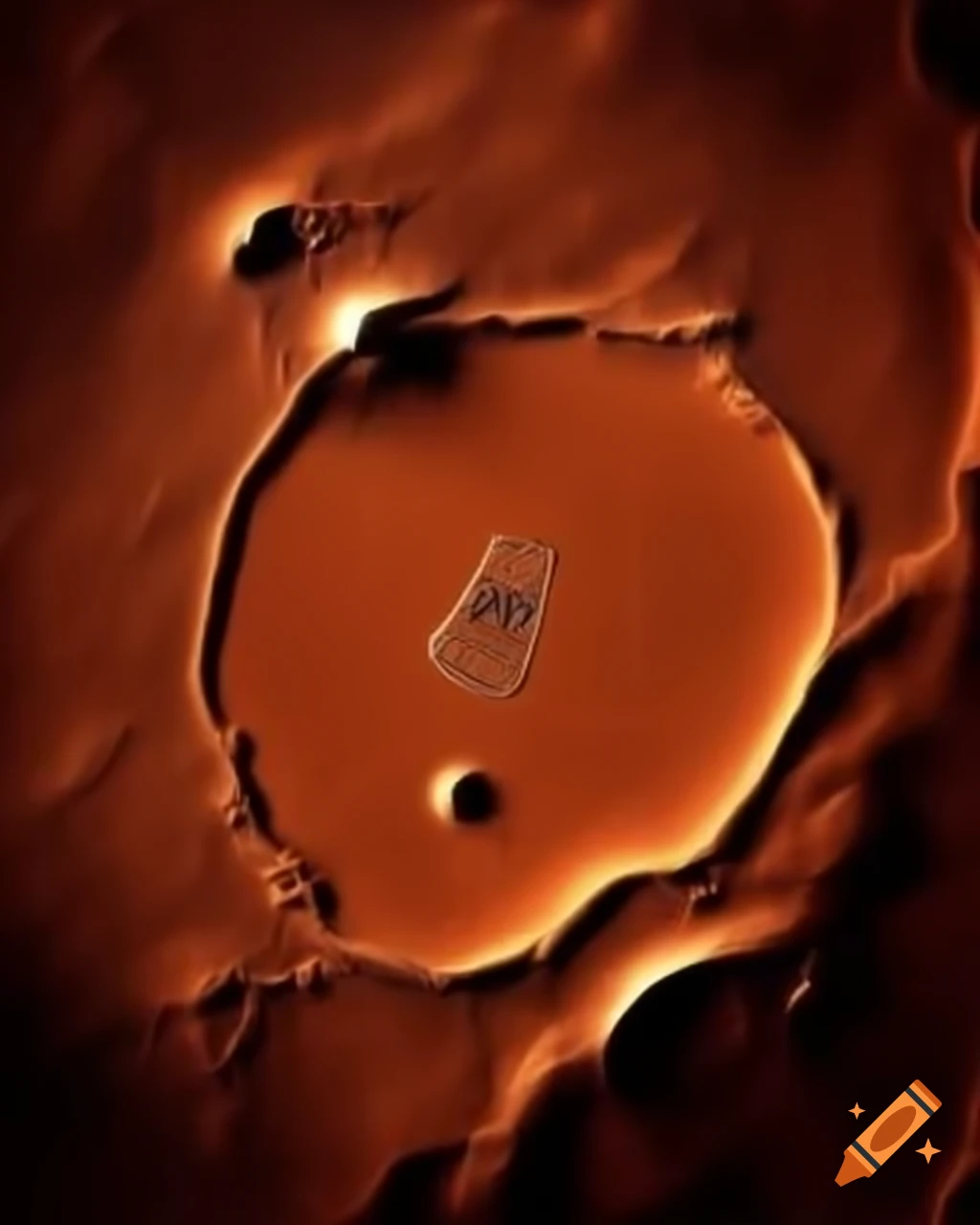 Mars Trading Card featuring logos and decorative borders