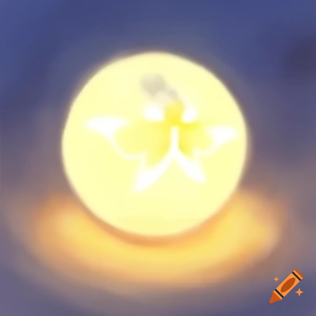 Bright fairy ball of light drawing