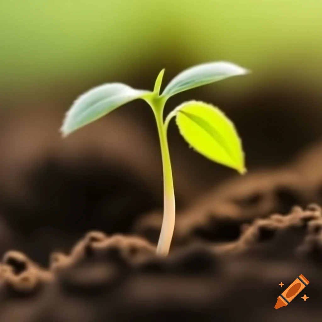 Small sprout emerging from the ground