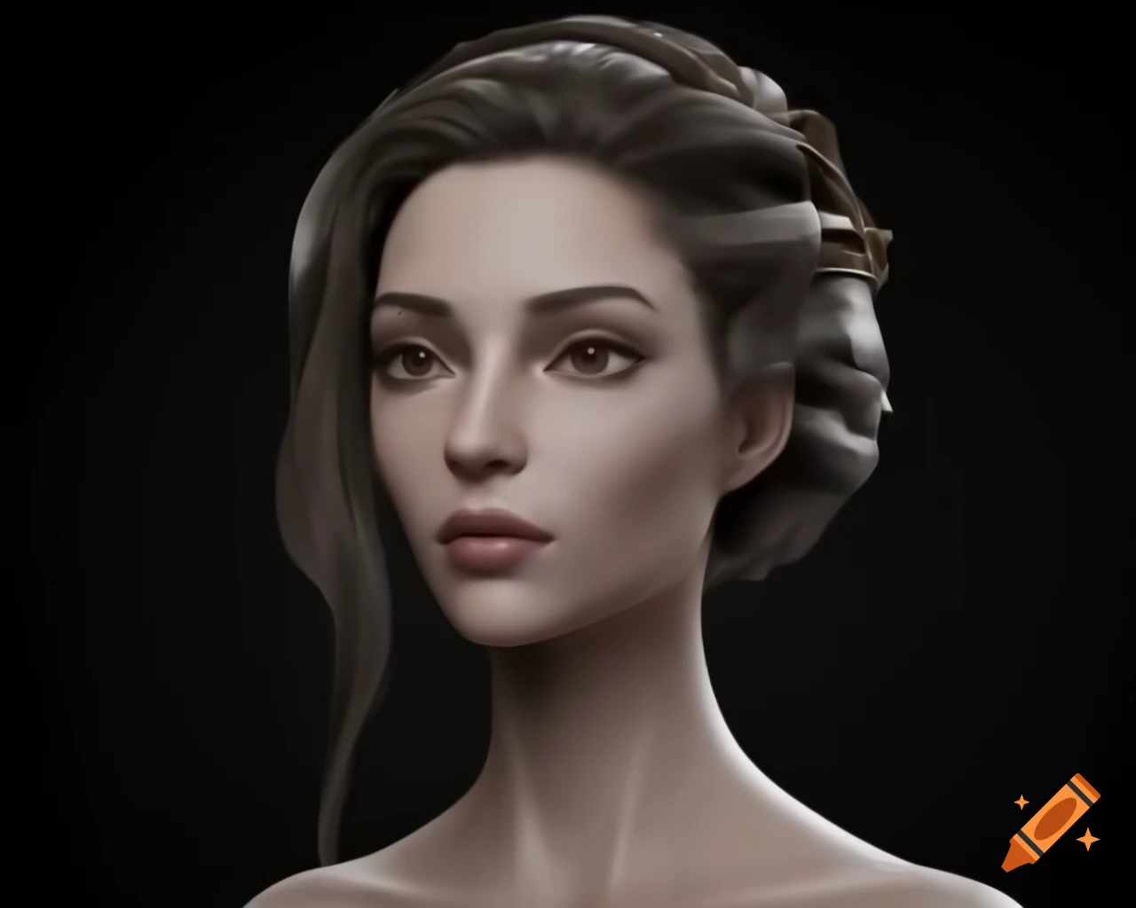 Saint Tamar, Empress of Georgia rendered with high-quality textures and realistic details