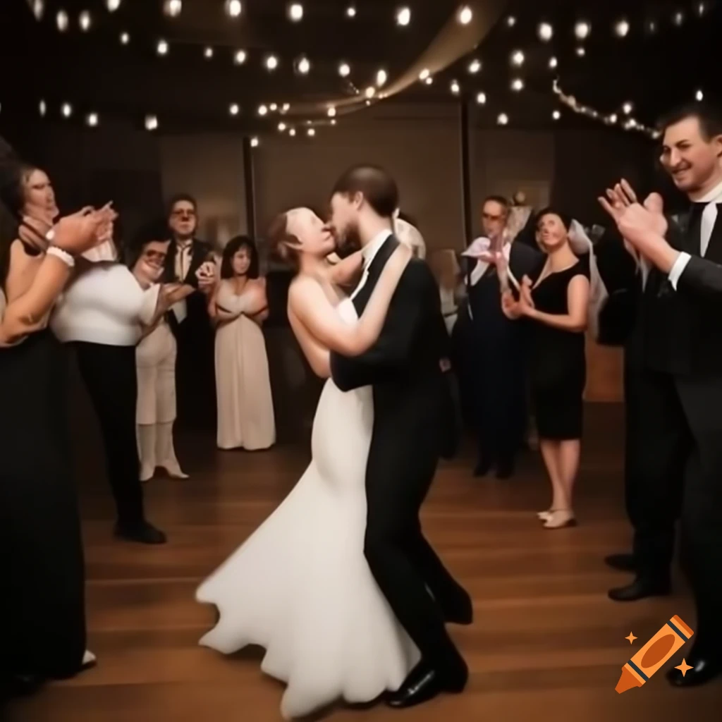 28-year-old man dancing with wife at elegant Christian wedding celebration