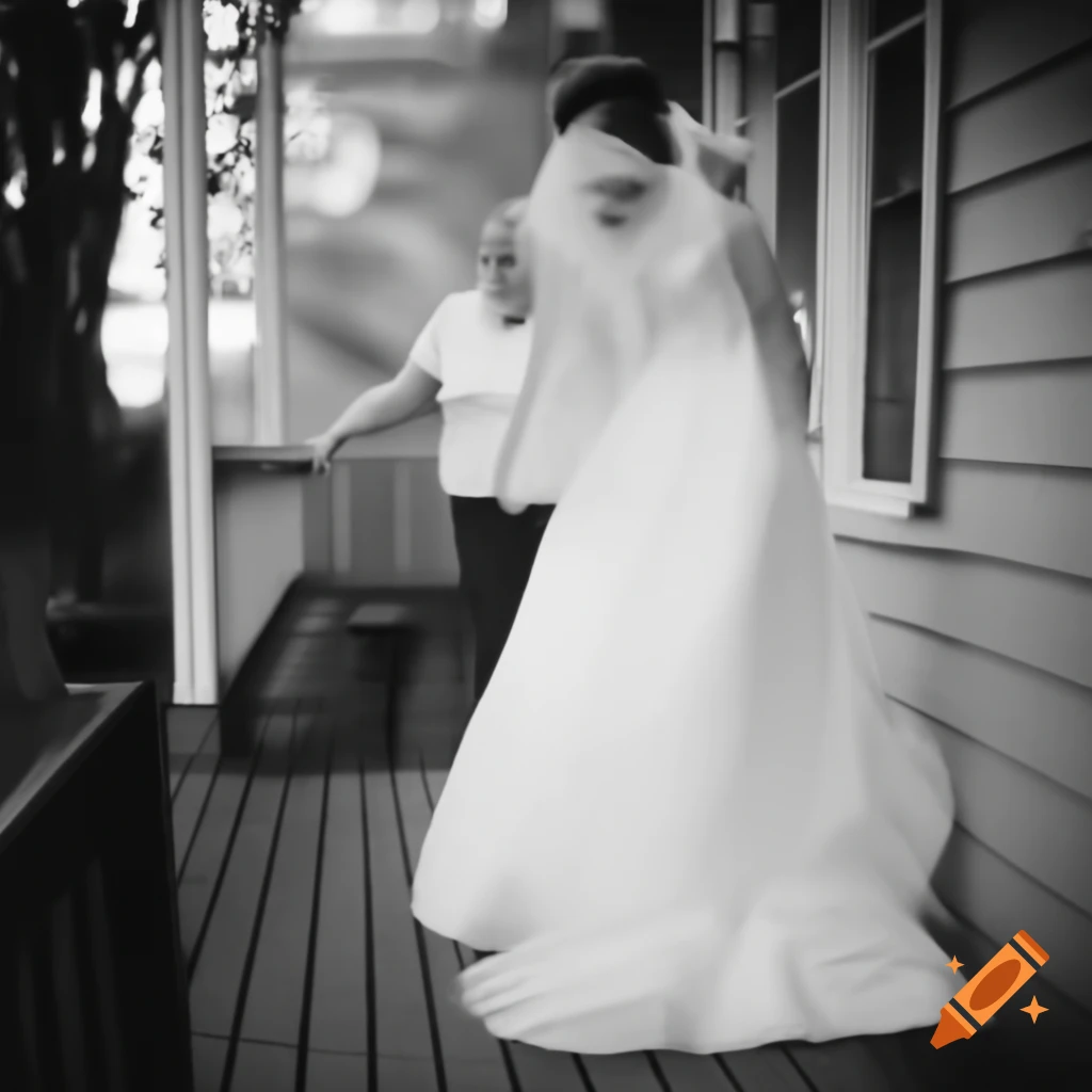 Emotionally expressive young woman in white lace wedding dress covering her face with hands