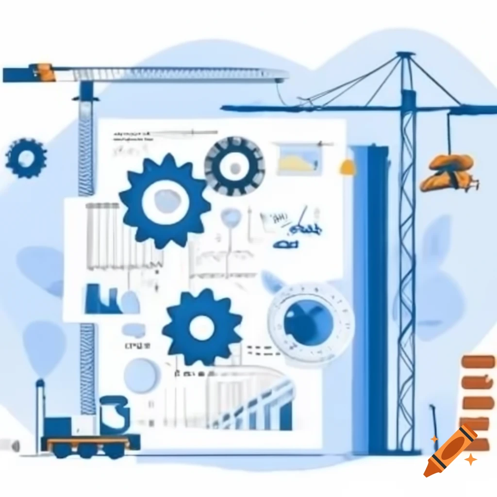 Modern infographic displaying AEC industry segments: Architecture, Engineering, and Construction